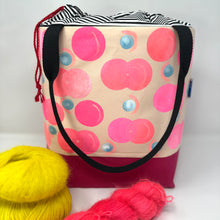 Load image into Gallery viewer, Large drawstring bag - Pink bubbles
