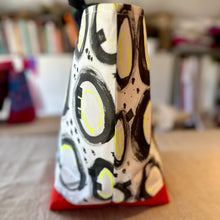 Load image into Gallery viewer, Big tote-Bold black circles with neon pop
