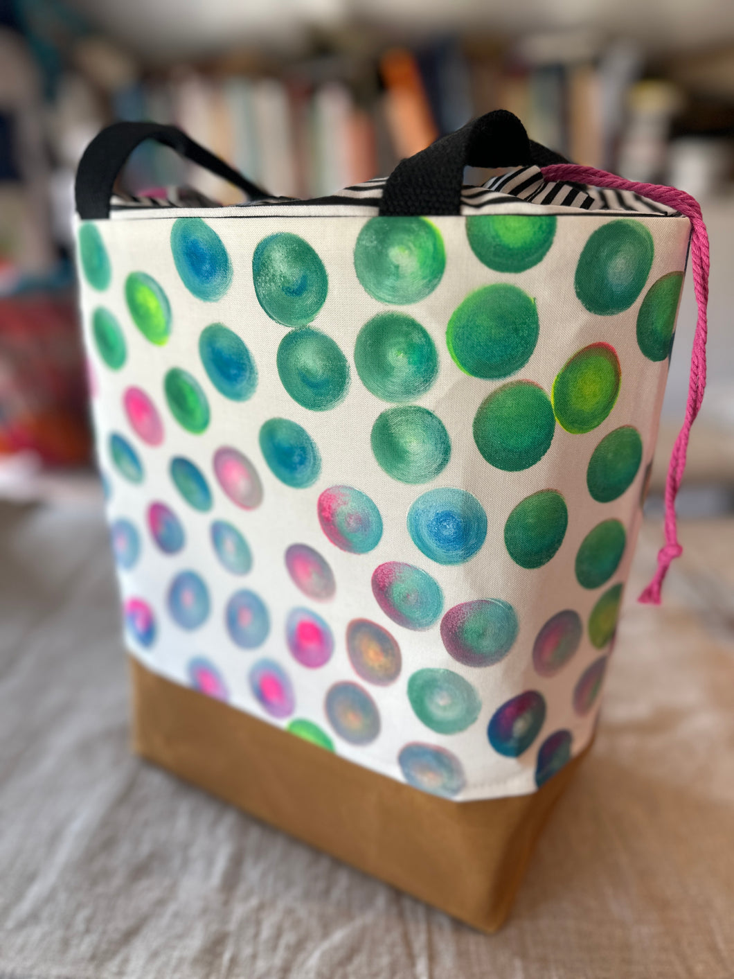 Large drawstring bags - Bubble dots