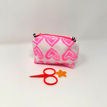Load image into Gallery viewer, Mini Boxy bottom notions bags - HEARTS
