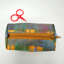 Load image into Gallery viewer, Mini Boxy bottom notions bags - Painted fabric Nacho cheese
