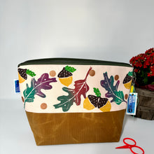 Load image into Gallery viewer, L zipper project bag- Acorns
