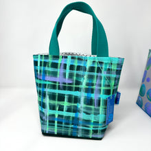 Load image into Gallery viewer, Small Tote - Painted check pattern
