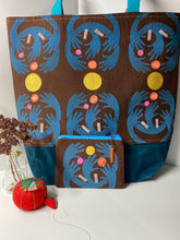 Load image into Gallery viewer, XL Tote for knitters - Big blue hands
